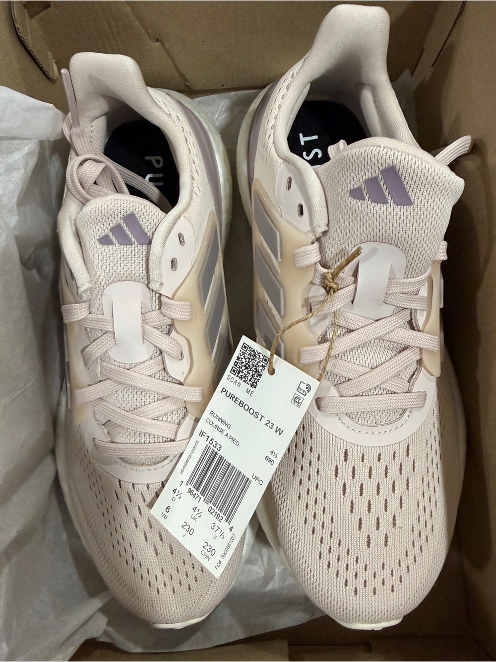 Adidas PureBoost 23 W Women’s Pale Pink Running Shoes